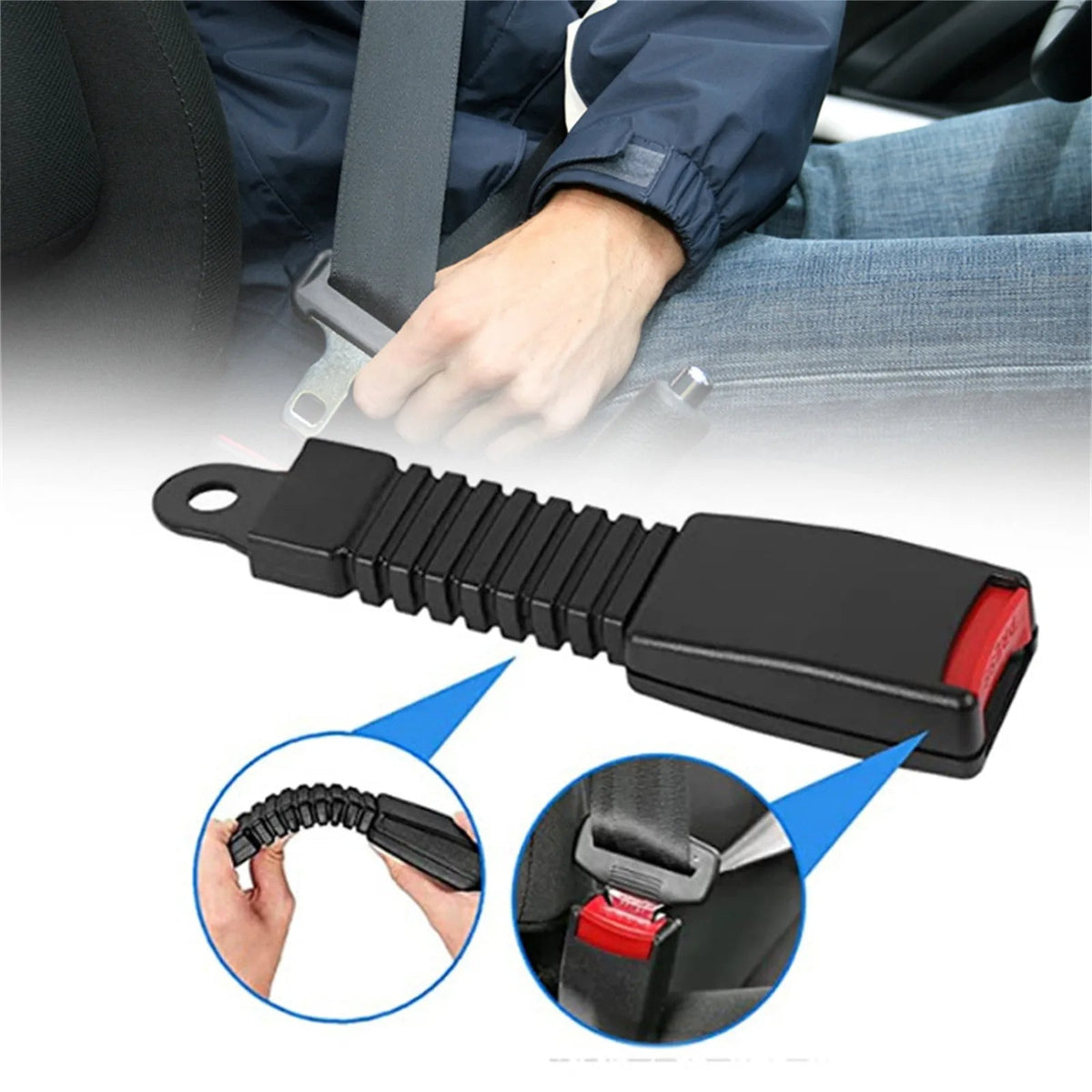 Belro adjustable car seat belt extender for men, providing added comfort and safety during travel.