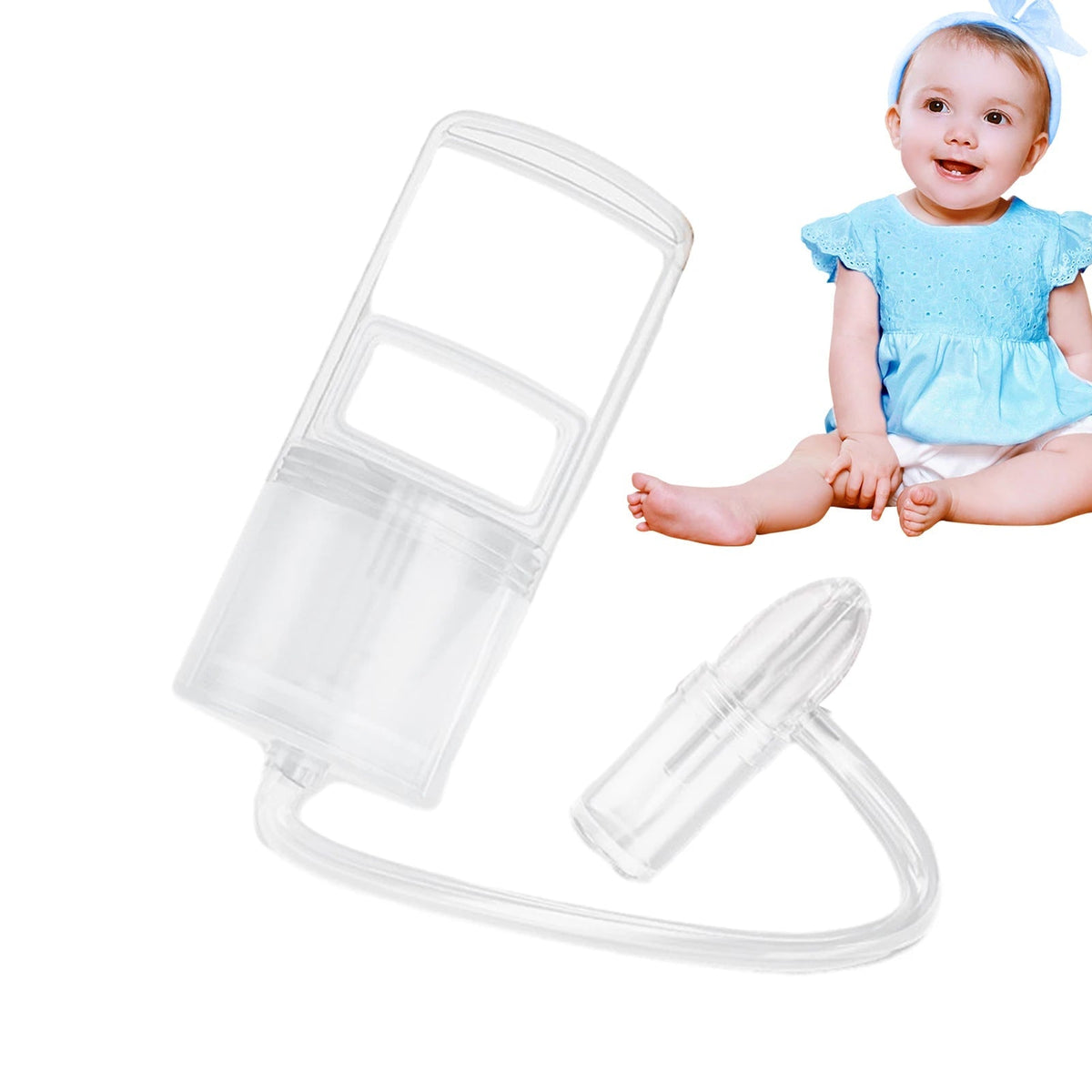 Belro infant nasal aspirator for newborns with soft nose suction tip, designed for gentle clearing of baby’s nasal passages.