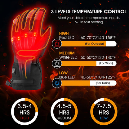 Belro thin heated glove liners, cozy accessories designed for warmth and comfort, shown lying flat with a sleek black design.