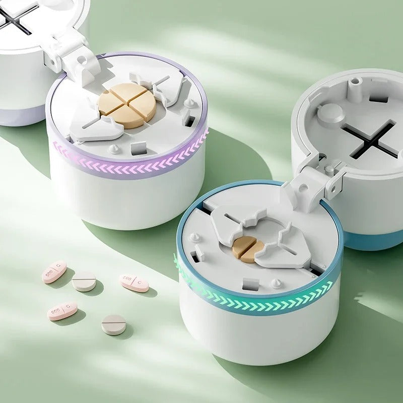 Belro Pills Cutter and Splitter for health and beauty, showing a close-up of the compact, easy-to-use medication splitter.