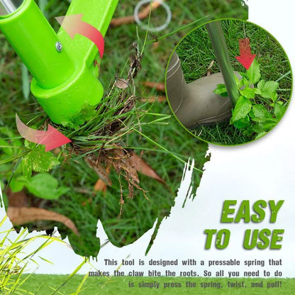 Men's Belro long handle standing weed puller, durable gardening tool with ergonomic grip for easy weed removal.