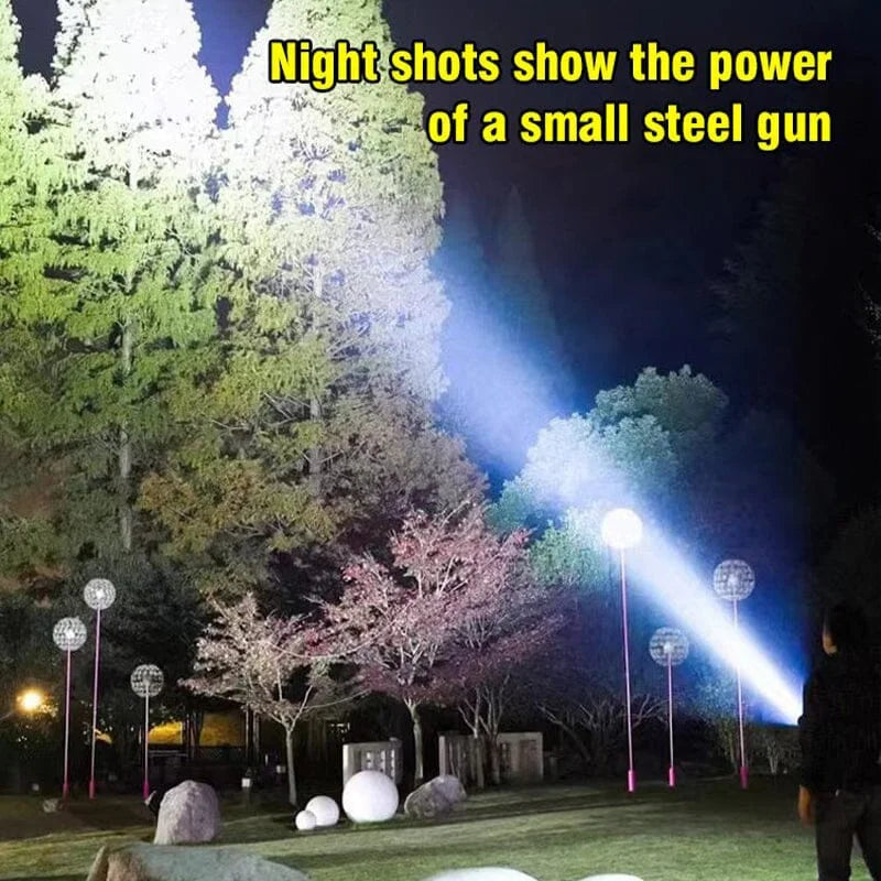 Belro Three-Eyed Monster Mini Flash Super Power Flashlight with three LED eyes, compact electronic flashlight for powerful illumination.