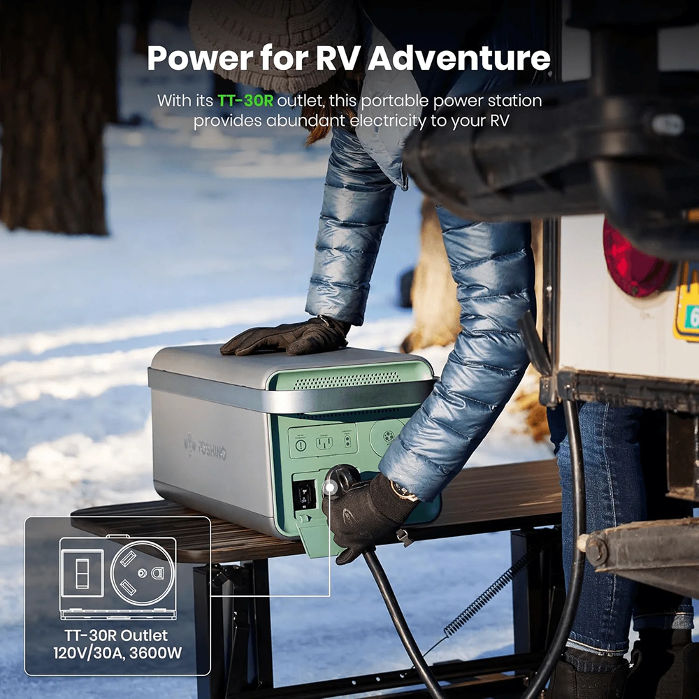 Casavibeo Yoshino B4000 SST solid-state portable power station with multiple output ports and compact design.
