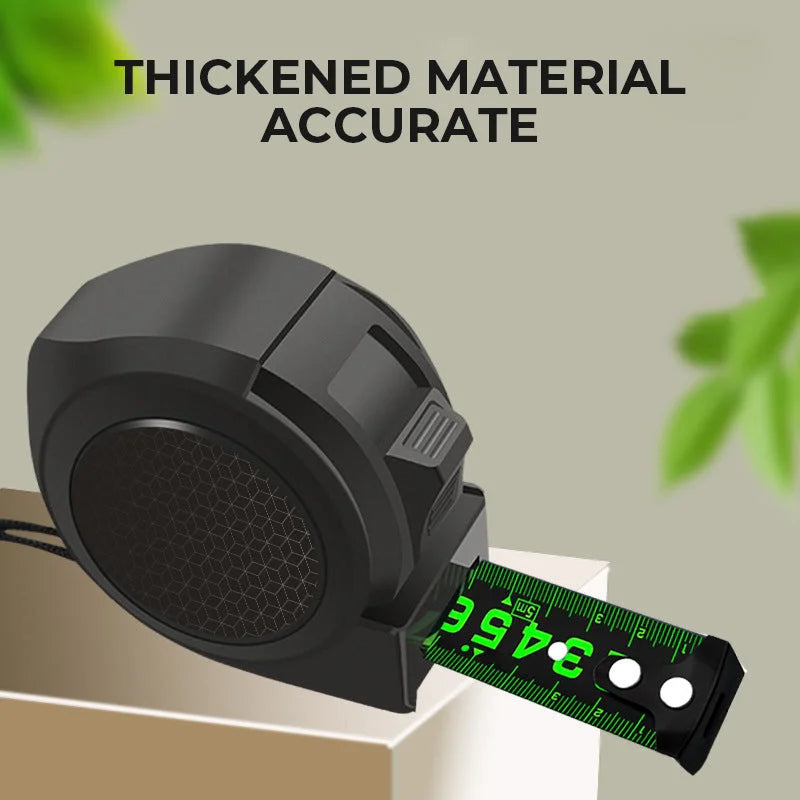 Belro fluorescent steel tape measure with markings, measuring tool for accurate length measurements in tools and hardware.