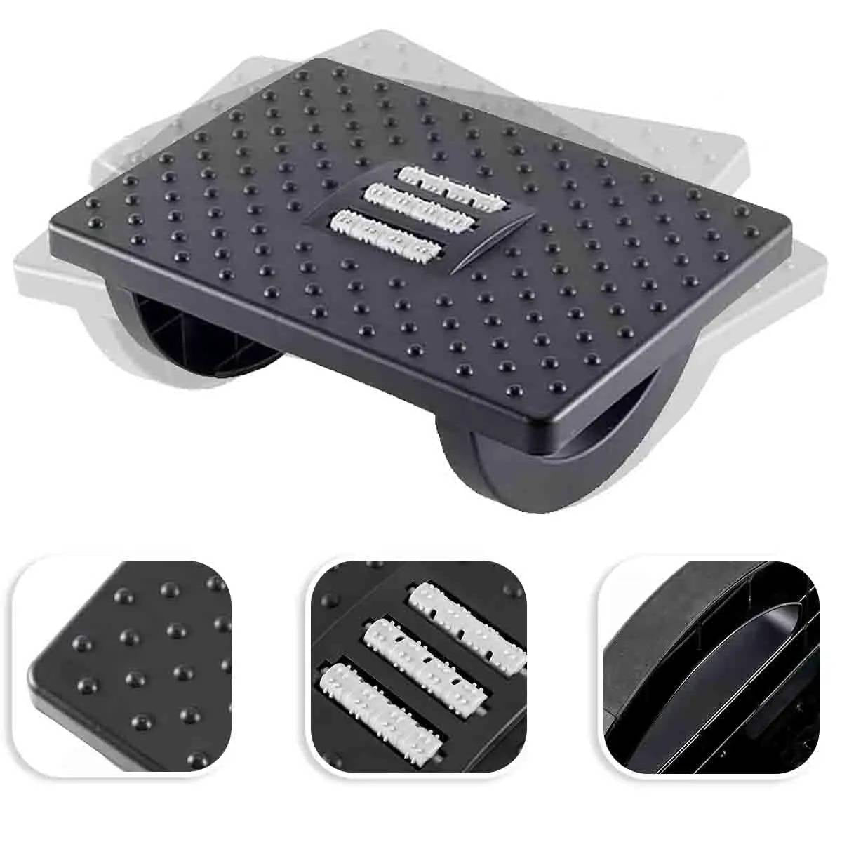 Belro under desk foot rest accessory with cushioned surface for ergonomic support and comfort while working at a desk.