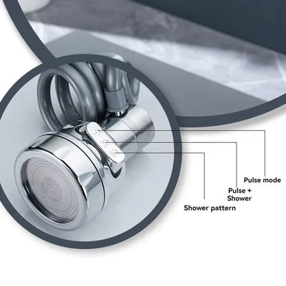 Belro faucet extender tool for easier access, shown attached to a standard bathroom or kitchen faucet.