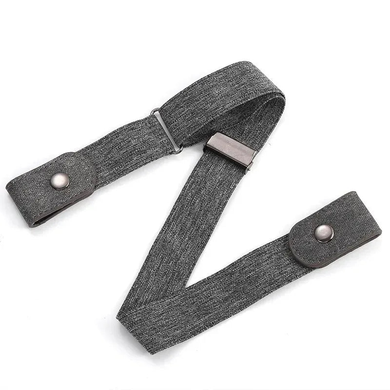 Gray adjustable elastic invisible belt by Belro, no buckle, lightweight and stretchy, suitable for comfortable underwear or lingerie.