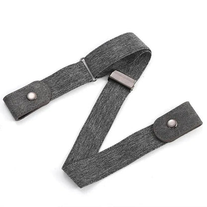 Gray adjustable elastic invisible belt by Belro, no buckle, lightweight and stretchy, suitable for comfortable underwear or lingerie.