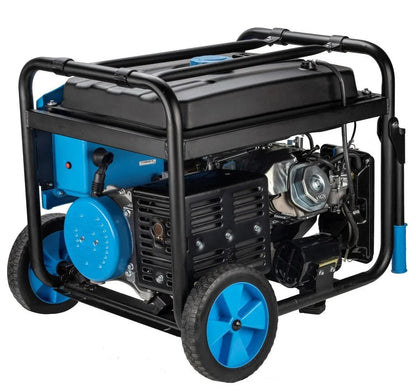 Casavibeo Pulsar 10,000 Watt dual fuel portable generator with open frame and control panel, ideal for backup power needs.