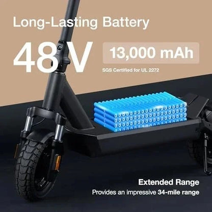 Casavibeo VMAX VX4 electric scooter with sleek black frame and handlebars, ready for urban commuting.