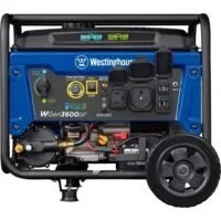 Westinghouse 4650 Peak Watt dual fuel portable generator with remote electric start and RV-ready outlets, shown in the image.