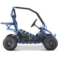Casavibeo MotoTec Maverick Go Kart, electric ride-on vehicle with black and orange design, suitable for kids and outdoor fun