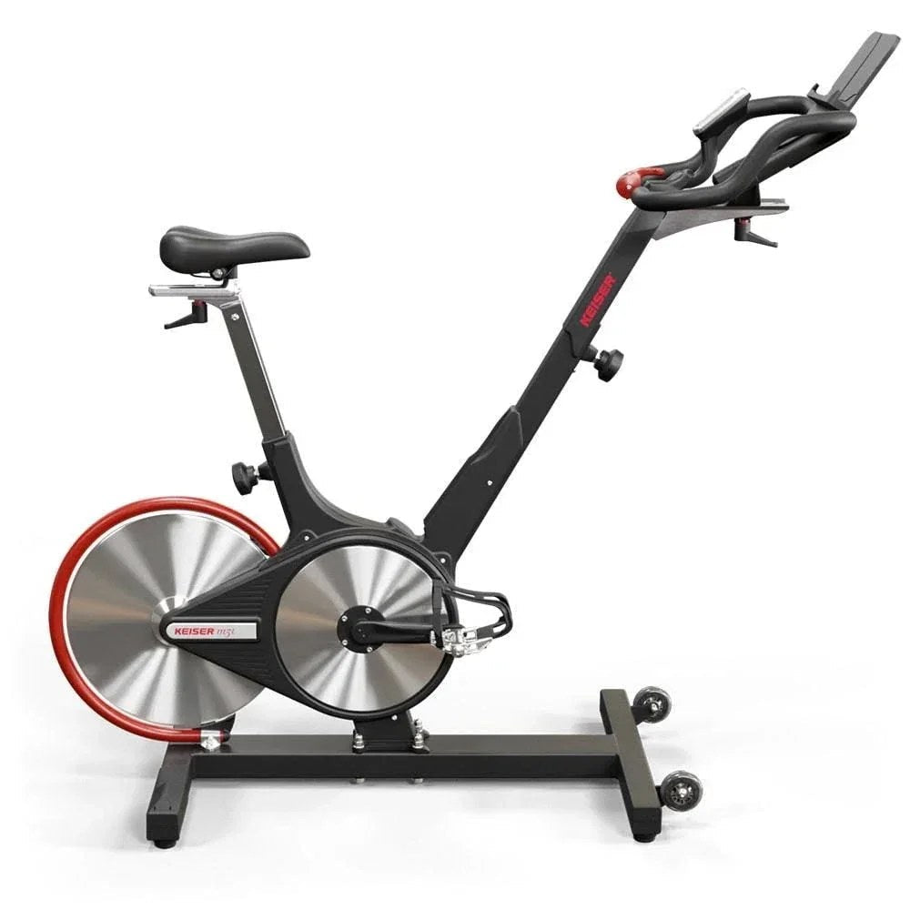 Casavibeo M3 indoor bike with adjustable seat and handlebars, digital display, and sleek black design for home cardio workouts.