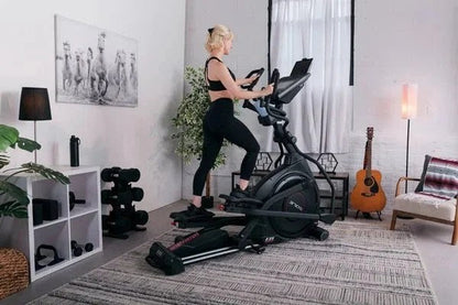 Casavibeo Sole E35 elliptical trainer with digital display and adjustable resistance for low-impact cardio workouts.