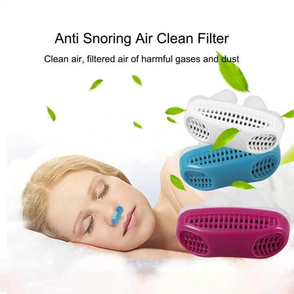 Belro Airing Micro-CPAP device for anti-snoring relief, showing compact design and nasal ventilation features.