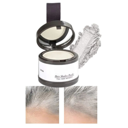 Belro Hair Root Concealer Powder in a compact container, designed to cover gray roots and enhance hair color naturally.