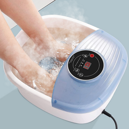 Belro temperature-controlled foot bubble bath massager with vibration features, designed for relaxing health and beauty massage therapy.