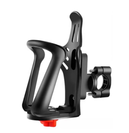 Belro bike bottle holder attached to a men's cycling jersey, designed for secure hydration on bike rides.