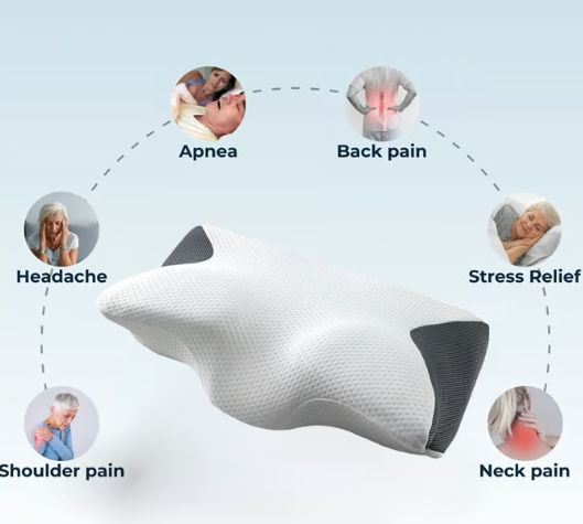 Belro cervical pillow for neck pain relief, ergonomic sleep accessory designed to support and soothe neck discomfort.