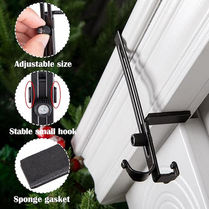 Heavy-duty 2-in-1 garland and stocking hangers by Belro, designed for hanging holiday decorations and hosiery.