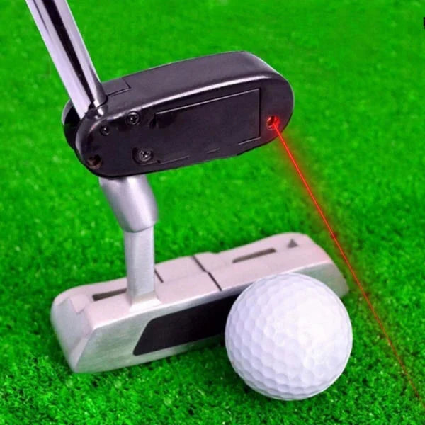 Belro Precision Golf Laser Putting Aid Stroke Trainer guide for improving outdoor home golf practice, featuring laser alignment tools.