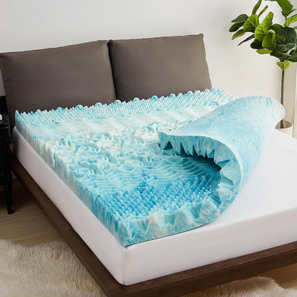 Belro premium cooling egg crate foam mattress topper with breathable design for enhanced comfort and support.