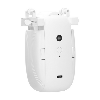 Belro automatic robot curtain opener with remote control, showcasing sleek electronics device for automated curtain operation.