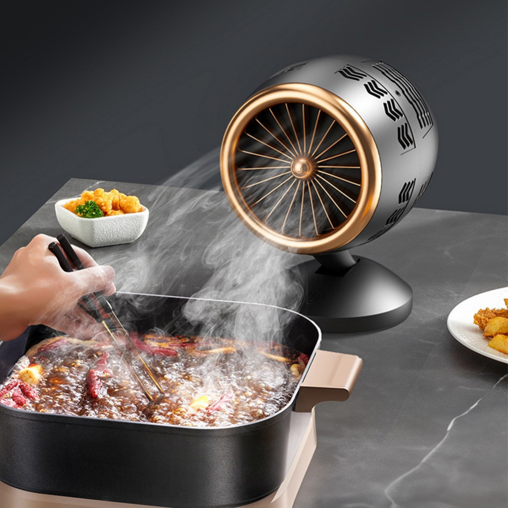 Belro compact portable range hood cooker exhaust fan for kitchen ventilation, showing its sleek design and adjustable settings