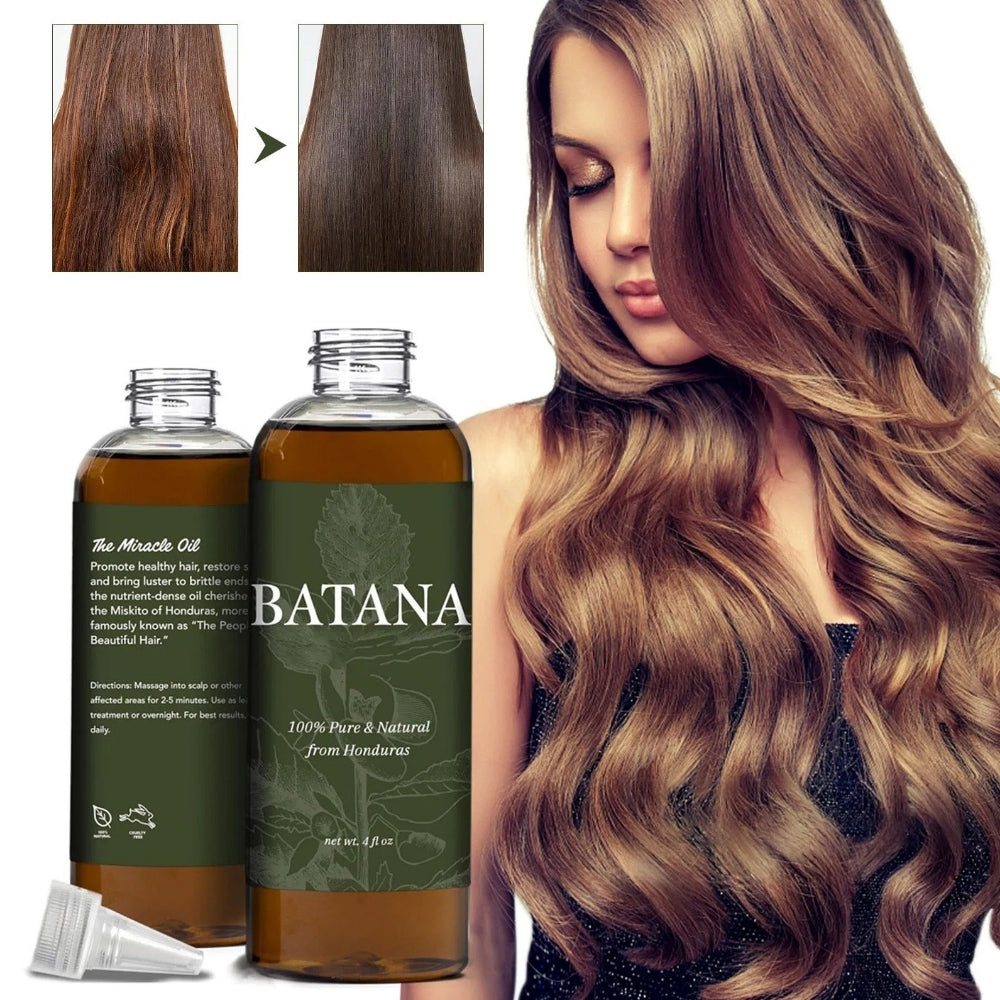 Belro Batana Hair Growth Oil scalp moisturizer concentrate in a clear bottle with a dropper, used for hair health and scalp hydration.