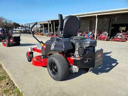 Toro 75747 42-inch TimeCutter MyRide zero-turn mower with 22HP Kohler engine, shown with cutting deck and control panel.