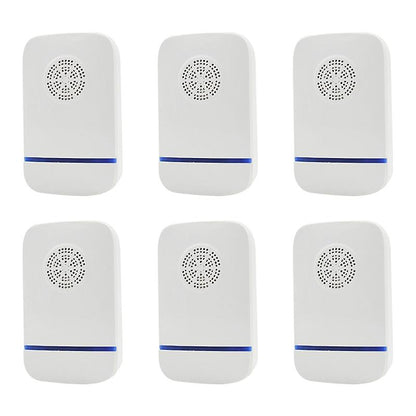 Belro wide-range ultrasonic mouse pest deterrent in a pack of six, designed for outdoor garden pest control.