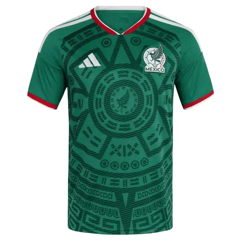 2026 Mexico home soccer jersey by Zendra Light featuring team colors and design, front view with team logo and details.