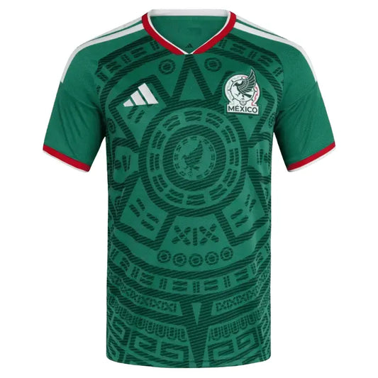 2026 Mexico home soccer jersey by Zendra Light featuring team colors and design, front view with team logo and details.