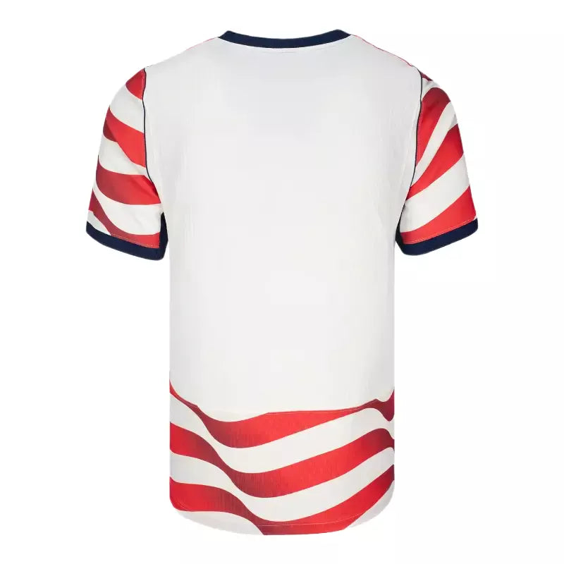 Zendra Light 2026 USA home jersey with back view, featuring team logo and number on blue sports jersey for fans and players.