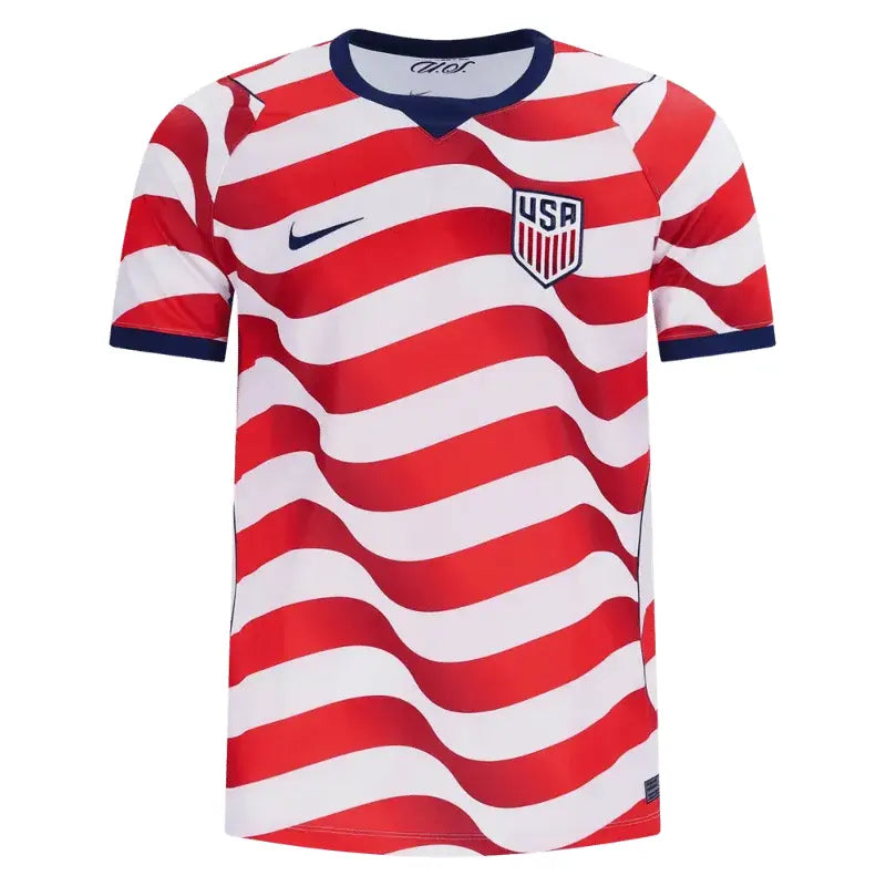 Zendra Light 2026 USA home jersey showing front view with team logo and red, white, and blue colors for sports and outdoor wear.