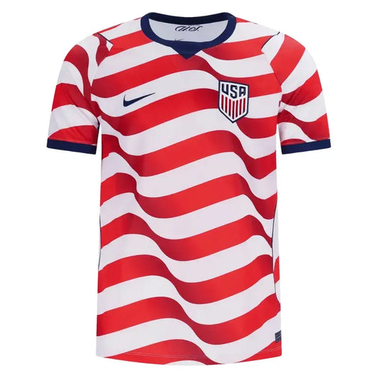 Zendra Light 2026 USA home jersey showing front view with team logo and red, white, and blue colors for sports and outdoor wear.