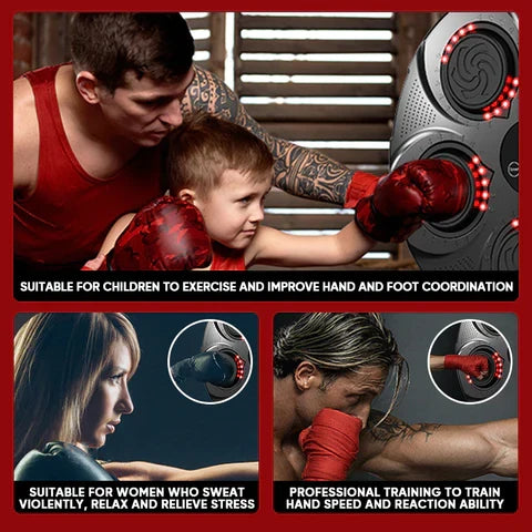 Wall mounted Belro music boxing machine for men, a stylish fitness device designed for healthy exercise and active lifestyle.