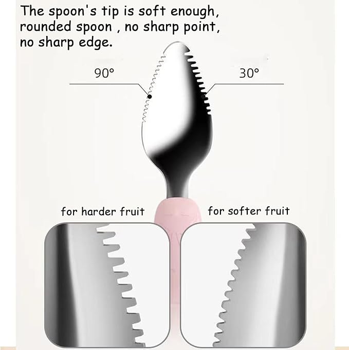 Belro double head baby silicone food spoon with soft tips for feeding infants and young children.