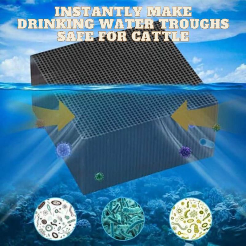 Belro men's water purifier Bio Cube for livestock, aquarium, and horse trough, featuring durable, natural materials in a compact design.