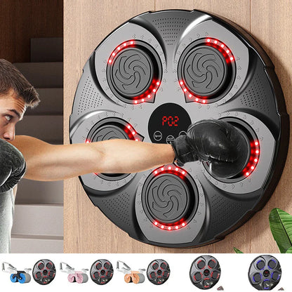 Wall-mounted Belro music boxing machine for men, showcasing its sleek design as a healthy fitness gift option.
