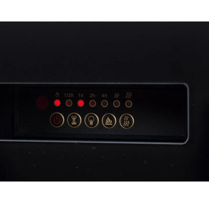 Casavibeo Touchstone Sideline wall mount electric fireplace with realistic flame display and sleek black finish.