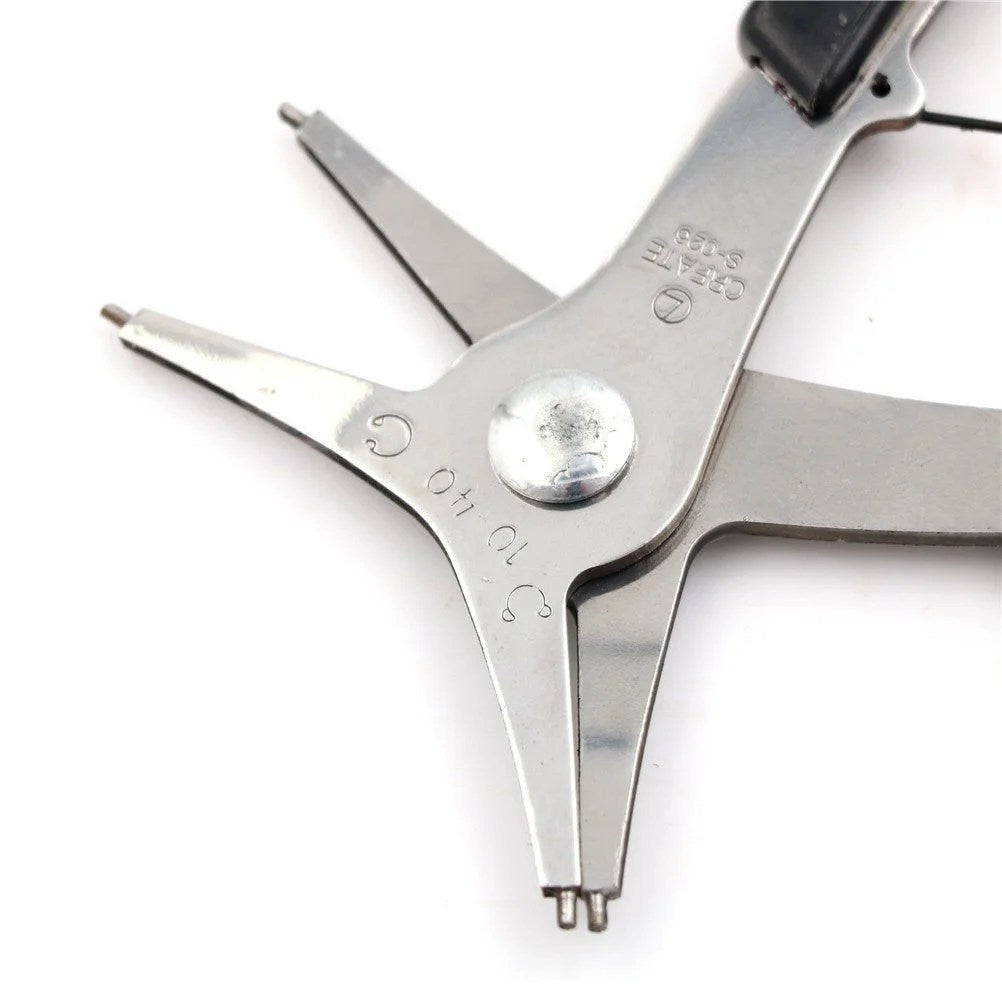 Casavibeo 2-in-1 DIY snap ring pliers for installing and removing circlips, with ergonomic handles and durable construction.