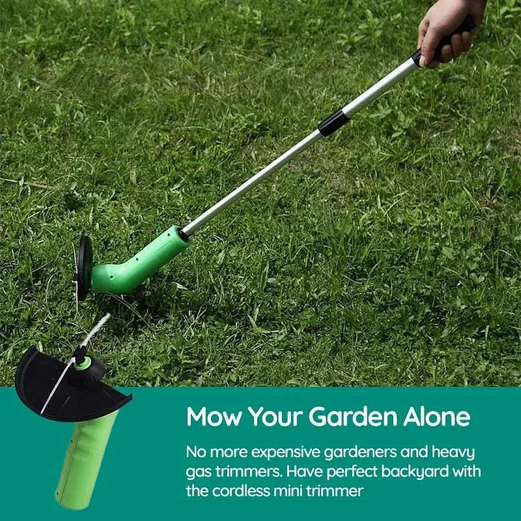 Belro cordless mini weed trimmer with ergonomic grip and compact design, suitable for garden trimming tasks.
