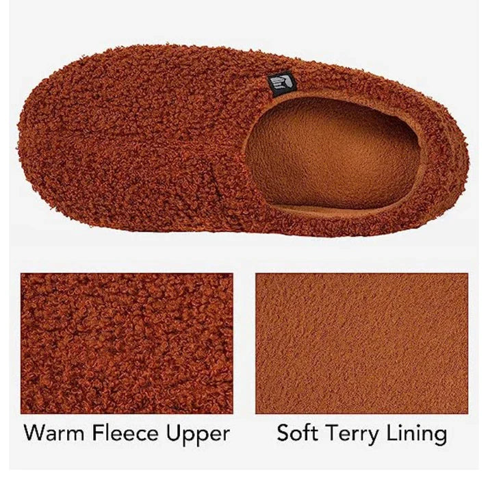 Belro fleeced closed-back indoor slipper with soft lining, designed for cozy comfort and indoor footwear.