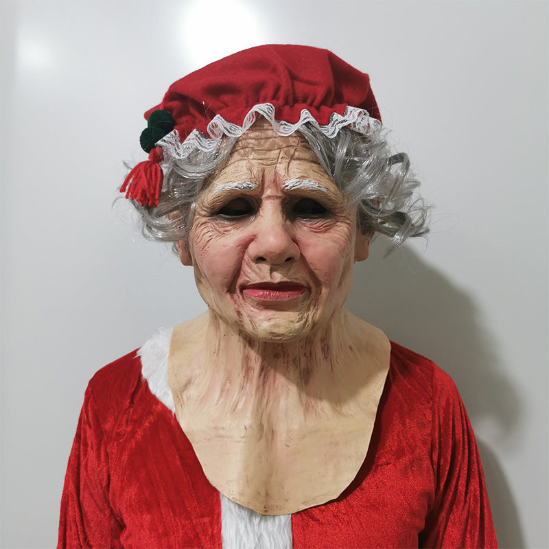 Realistic full face latex Halloween mask by BowLift, detailed creepy costume mask for cosplay and Halloween costumes.