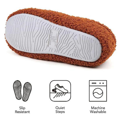 Belro fleeced closed back indoor slippers showing plush lining and cozy design for comfortable home footwear.