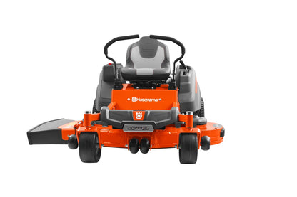 Husqvarna Z254F 54-inch zero-turn riding lawn mower with 24 HP Kawasaki engine, shown on a grassy yard.