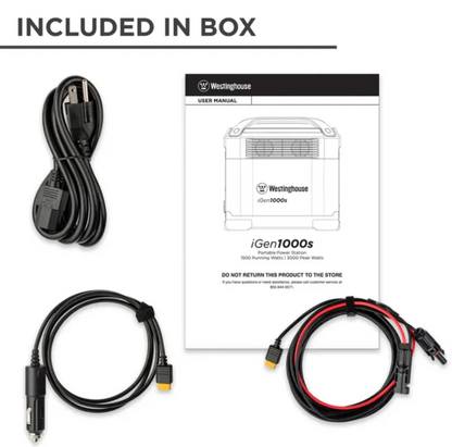 Casavibeo WESTINGHOUSE iGEN1000S portable power station with digital display and multiple outlets for outdoor power needs