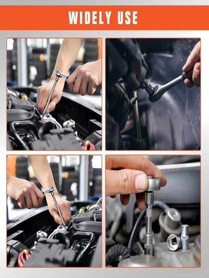 Casavibeo socket claw ratchet wrench tool set with drill socket set, showing various metric sockets and ratchet handles.