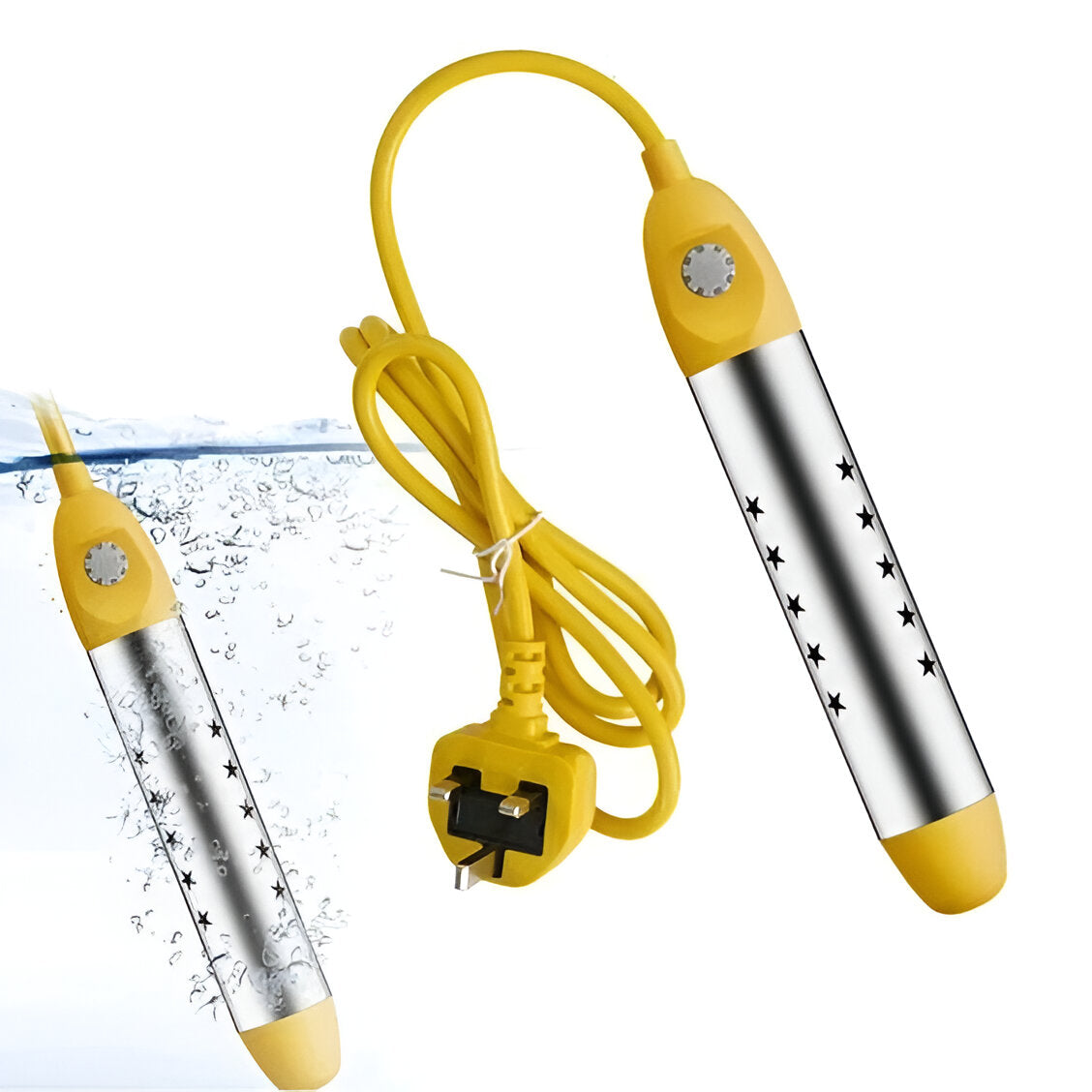 Belro portable electric water heater with 2500W power, designed for outdoor use in home and garden settings.